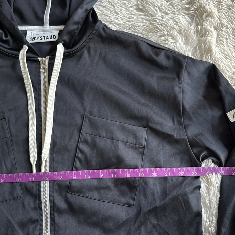 New Balance X Staud satin boxy jacket sz small black - Picture 7 of 9